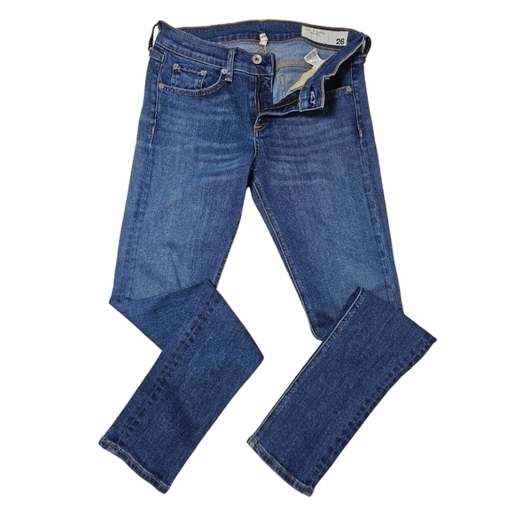 Rag & Bone Mid-rise Skinny Blue Jeans Medium Wash Size 26